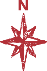 Compass pointing north