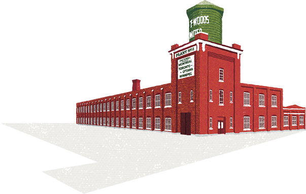 Illustration of Woods Manufacturing Co. Building