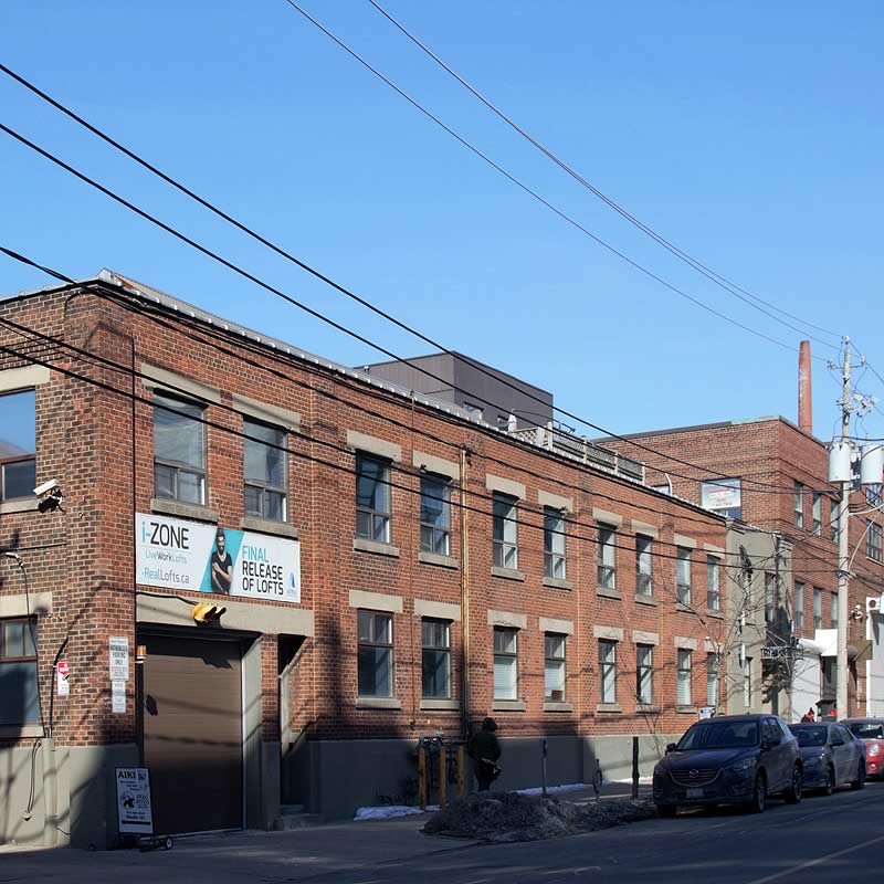 Former Crown, Cork and Seal factory at 316 Carlaw Ave, March 2019.